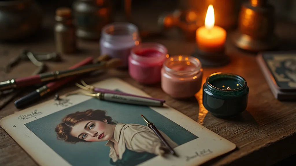 Victorian colorist's workspace