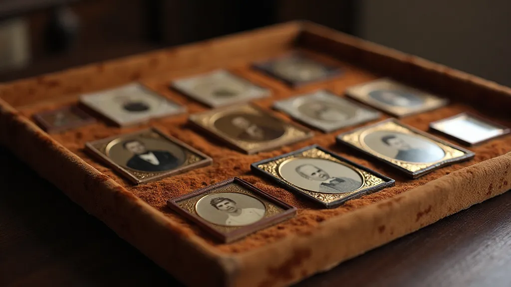 Collection of antique daguerreotypes