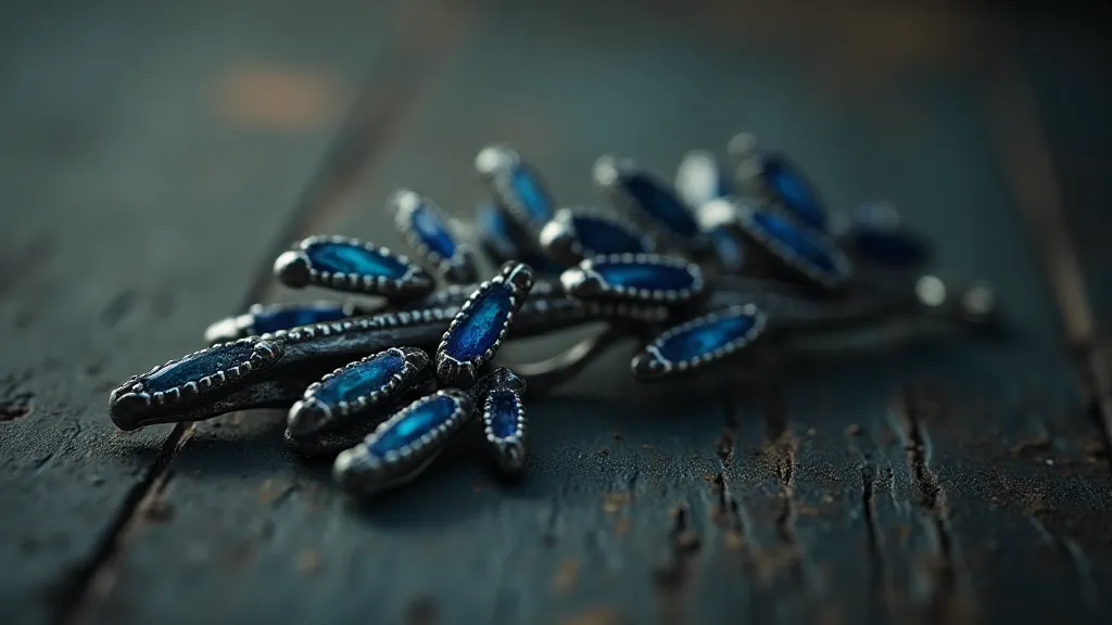 Victorian sapphire mourning brooch