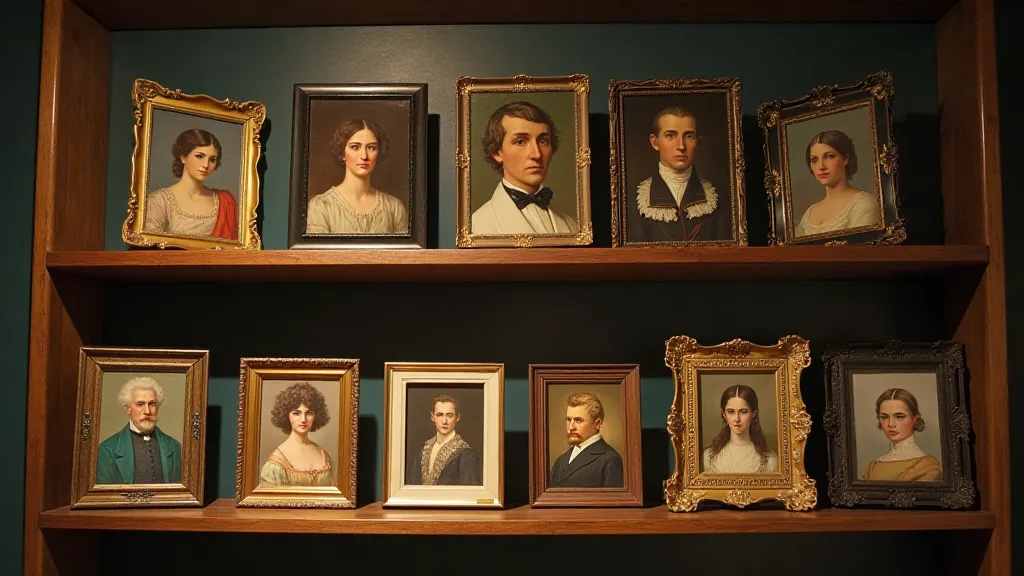 Collection of Victorian-era hand-tinted portraits