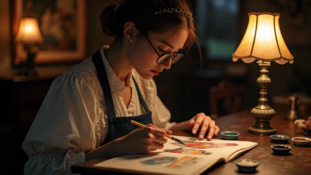 Victorian colorist at work